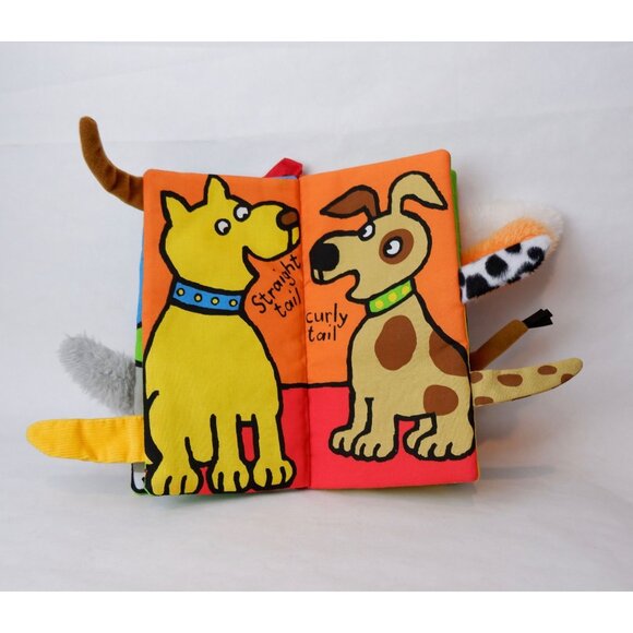 Jellycat Baby Toddler Puppy Tails Crinkle Soft Book Toy - Picture 9 of 11